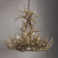 8 Light XL Whitetail/Mule Deer Chandelier - AWC-12