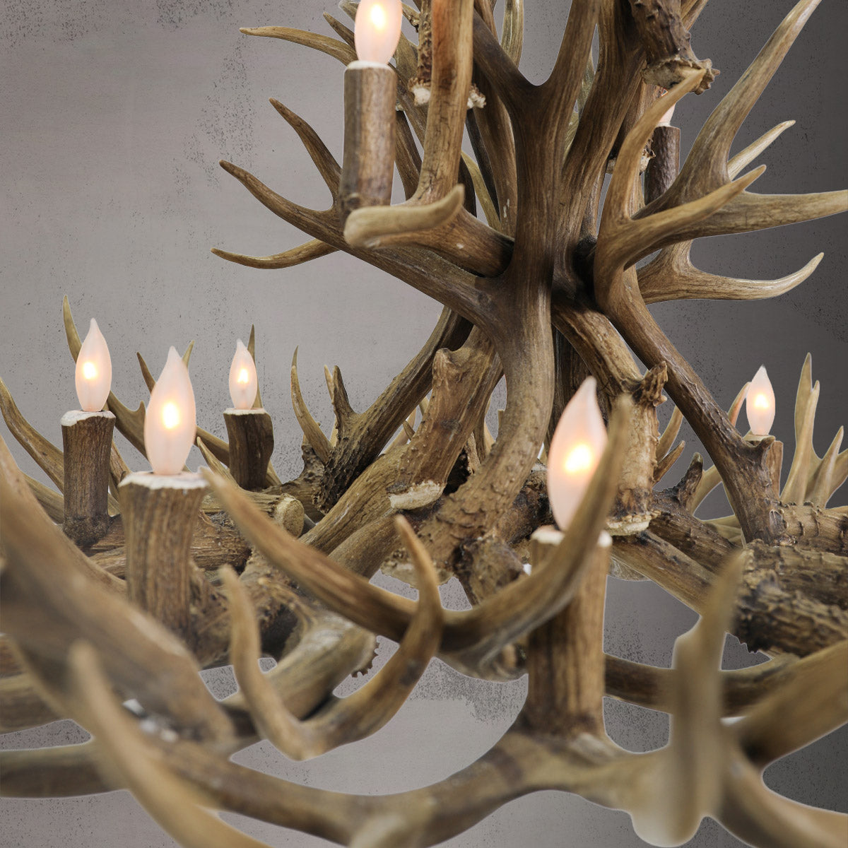 8 Light XL Whitetail/Mule Deer Chandelier - AWC-12
