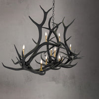 10 Light Crossbar Elk Antler Chandelier - AWC-36