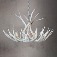 6 Light Mule Deer Chandelier