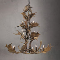 18 Light Elk & Fallow Chandelier - AWC-85