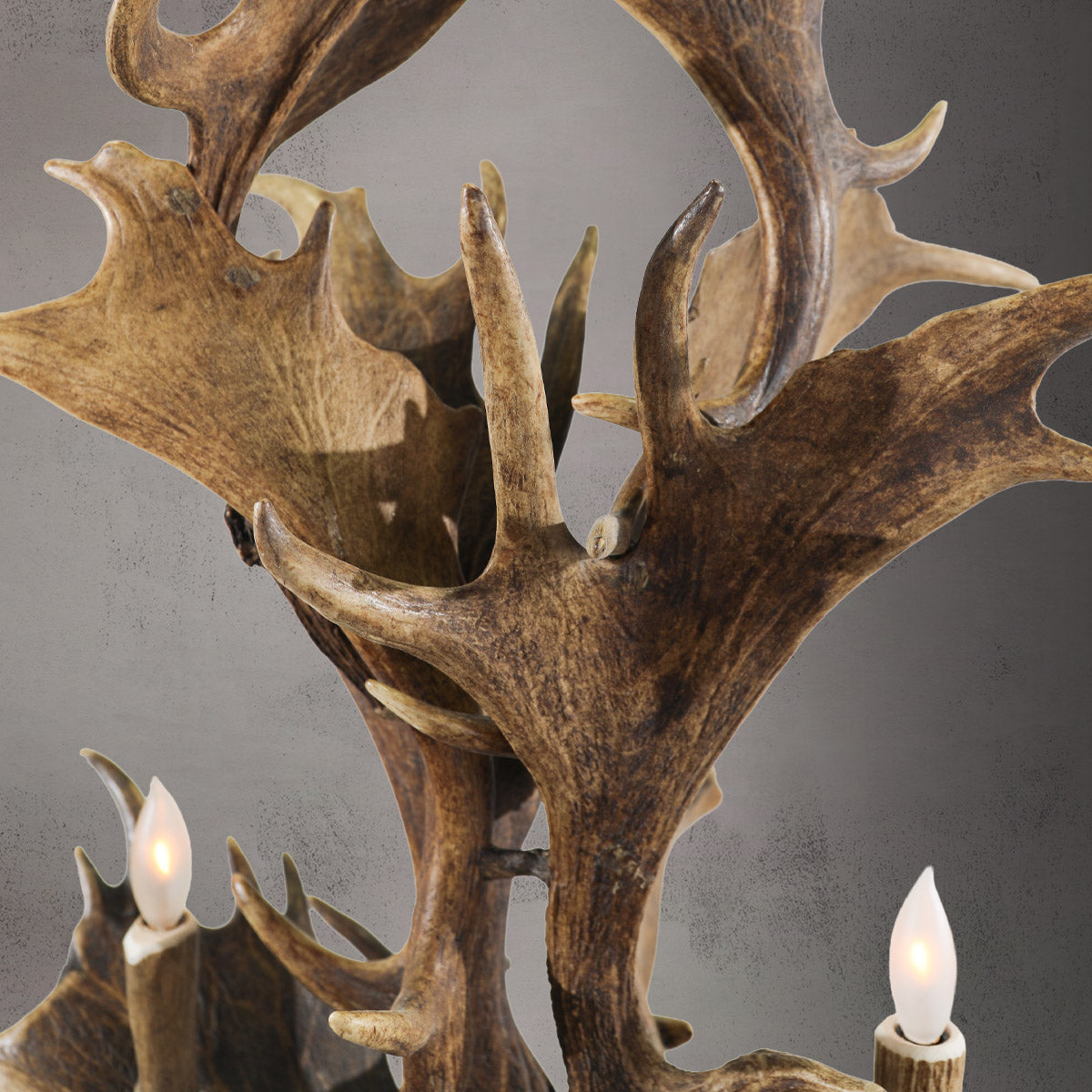 18 Light Elk & Fallow Chandelier - AWC-85