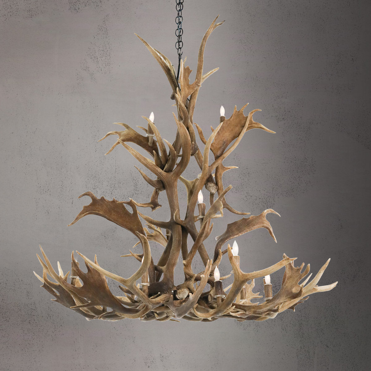 18 Light Elk & Fallow Antler Chandelier AWC-88