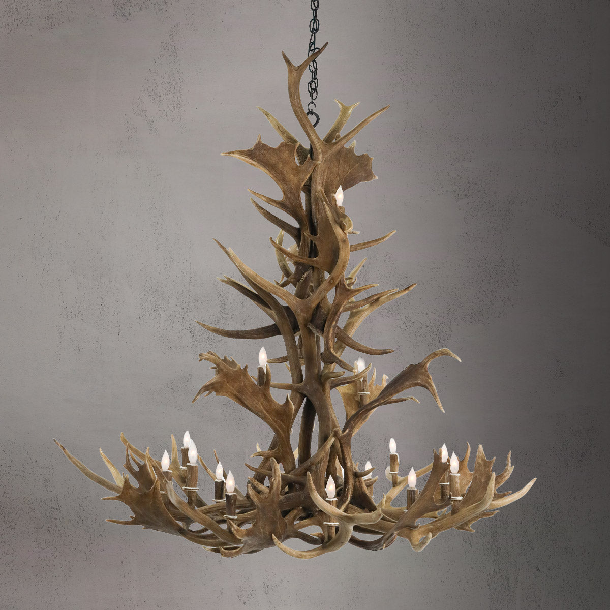18 Light Elk & Fallow Antler Chandelier AWC-88