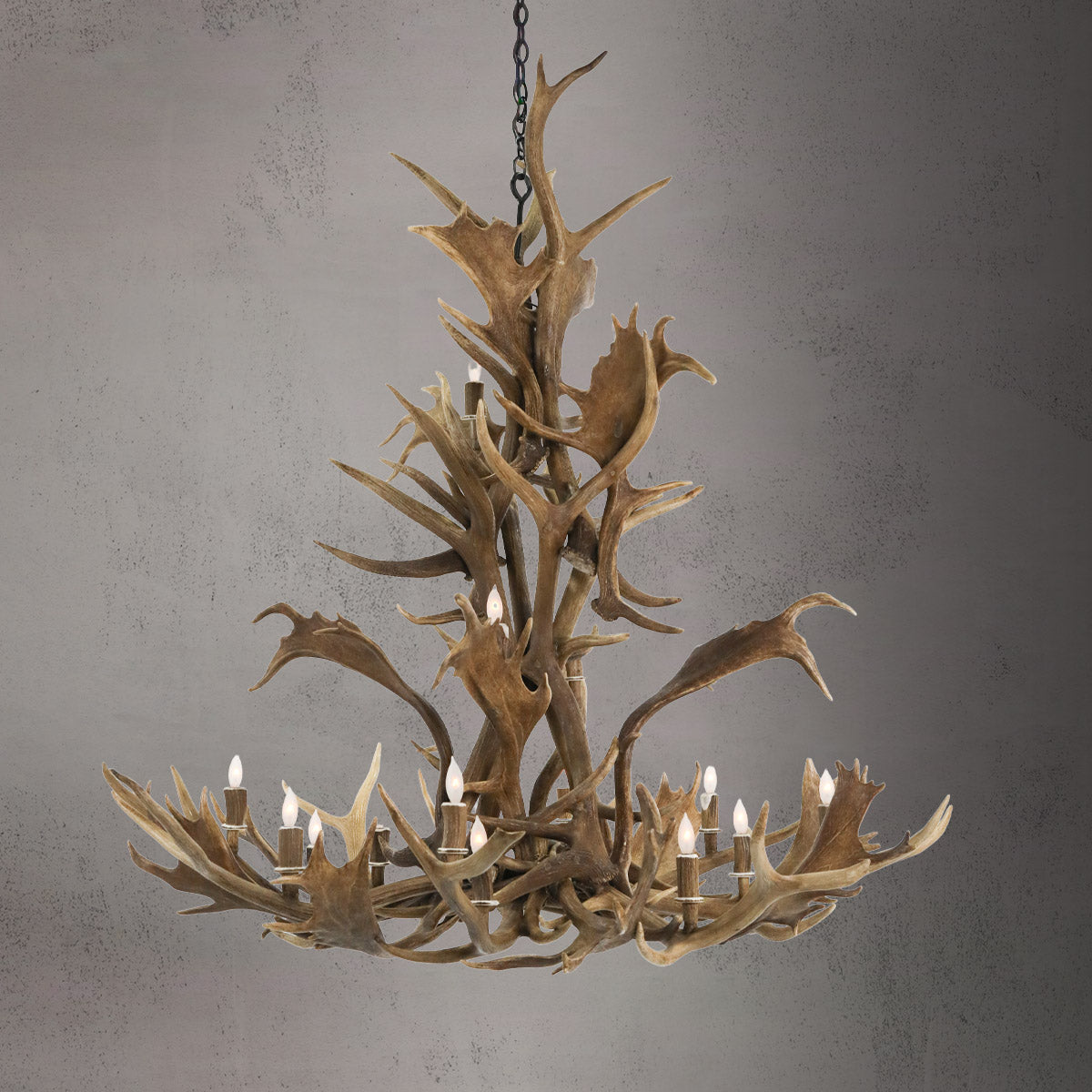 18 Light Elk & Fallow Antler Chandelier AWC-88