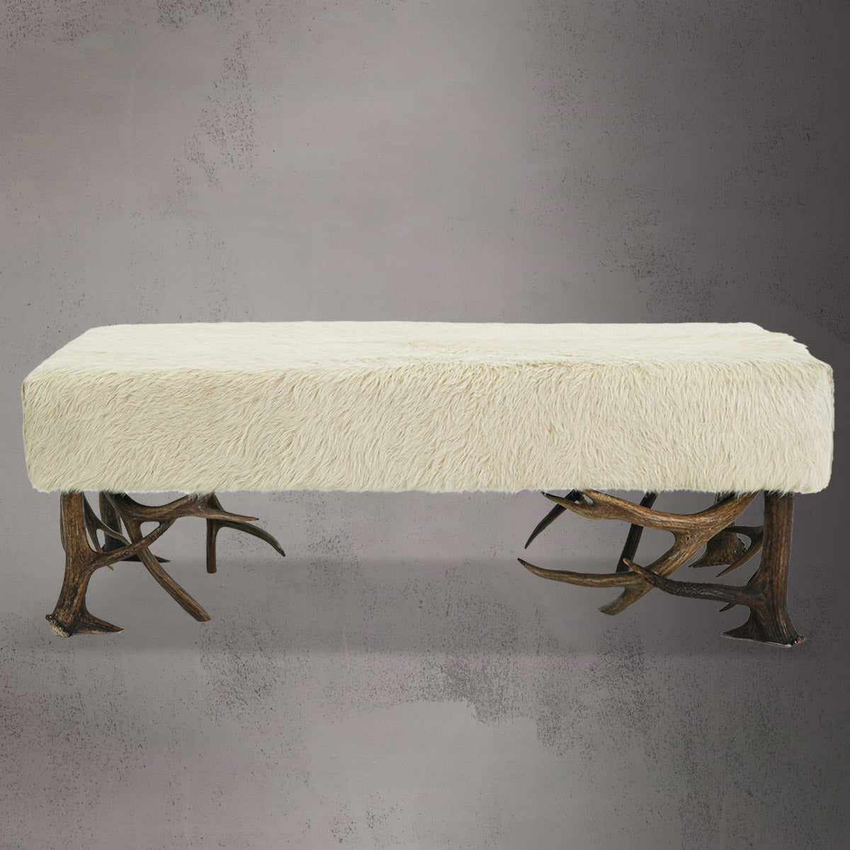 Antler Bench w/Cowhide B-1 & B-2