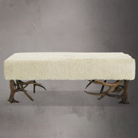 Antler Bench w/Cowhide B-1 & B-2