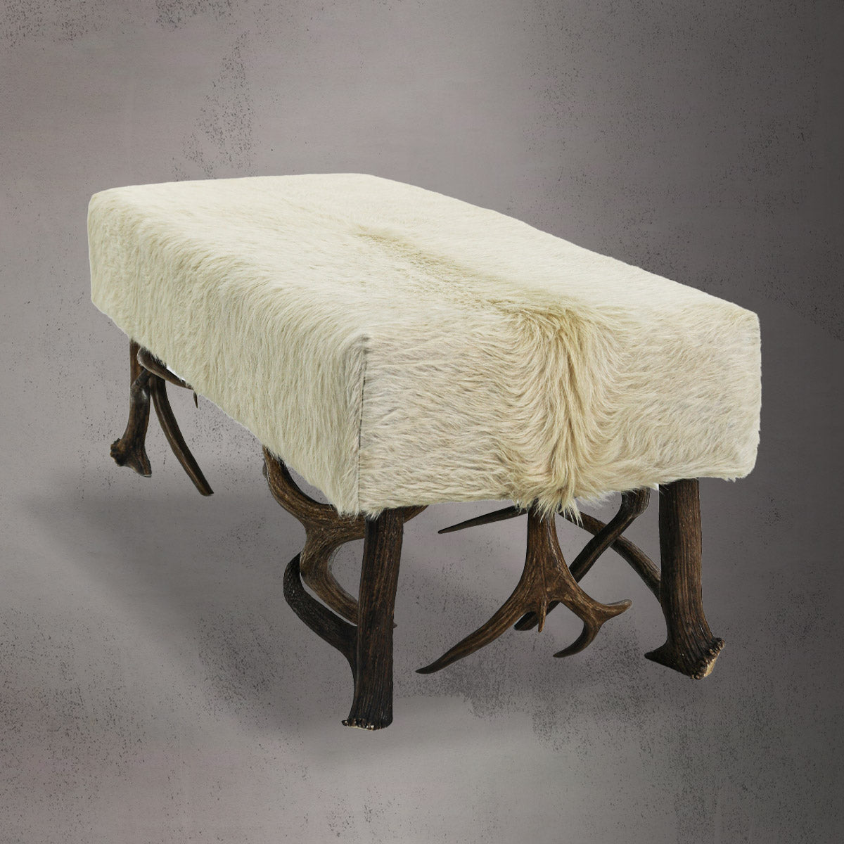 Antler Bench w/Cowhide B-1 & B-2