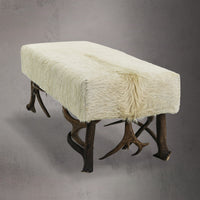 Antler Bench w/Cowhide B-1 & B-2