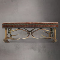 Antler Bench w/Cowhide B-1 & B-2