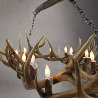 Linear Elk and Yoke Chandelier - AWC-262