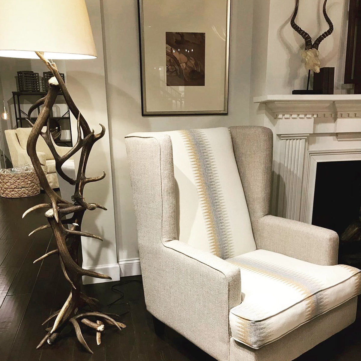 Elk & Mule Deer Floor Lamp / L-12