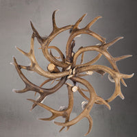 8 Light Single Tier Whitetail (Large) Antler Chandelier SKU-102