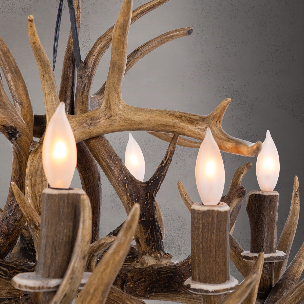 8 Light Single Tier Whitetail (Large) Antler Chandelier SKU-102