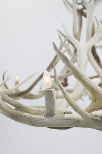 12 Light Elk Wagon Wheel Antler Chandelier SKU-156