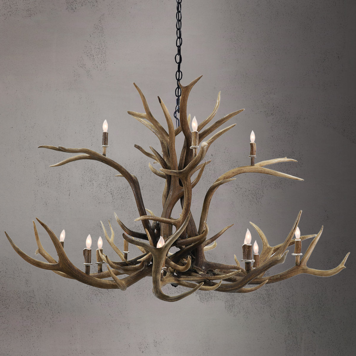 16 Light Double Tier Elk Antler - SKU-90
