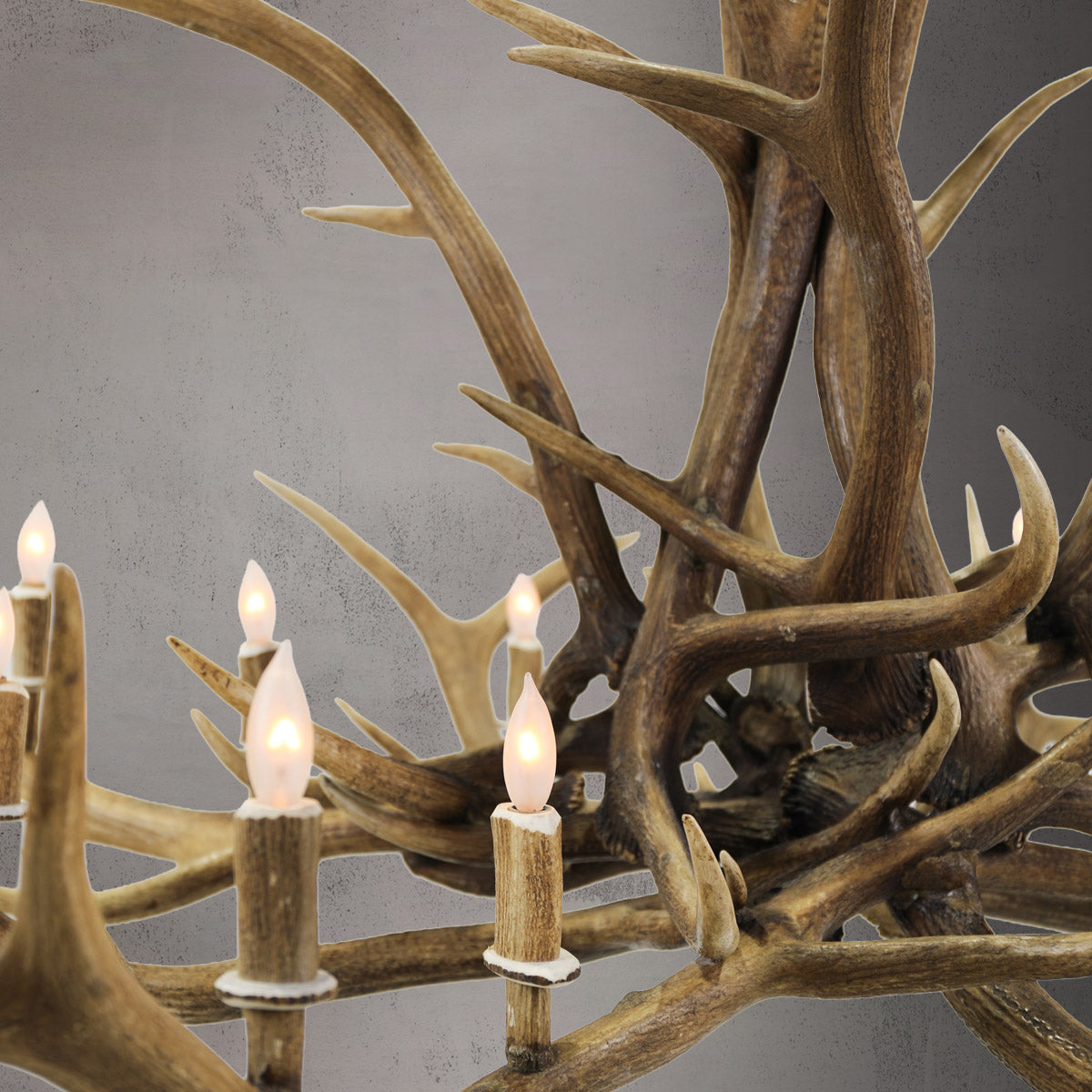 16 Light Double Tier Elk Antler - SKU-90
