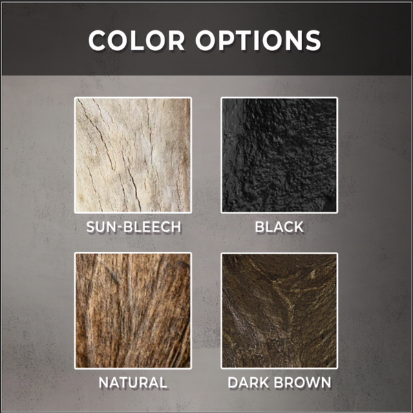 Demi Lune Oak & Antler Accent Sofa Table